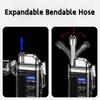 New Arrival Retractable Windproof Pulse Dual Arc Electric Lighter Outdoor Waterproof Camping BBQ LED Display Type-c Quick Charge Lighter