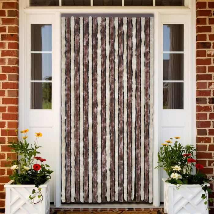 VidaXL Moustiquaire Beige et marron clair 56x200 cm Chenille