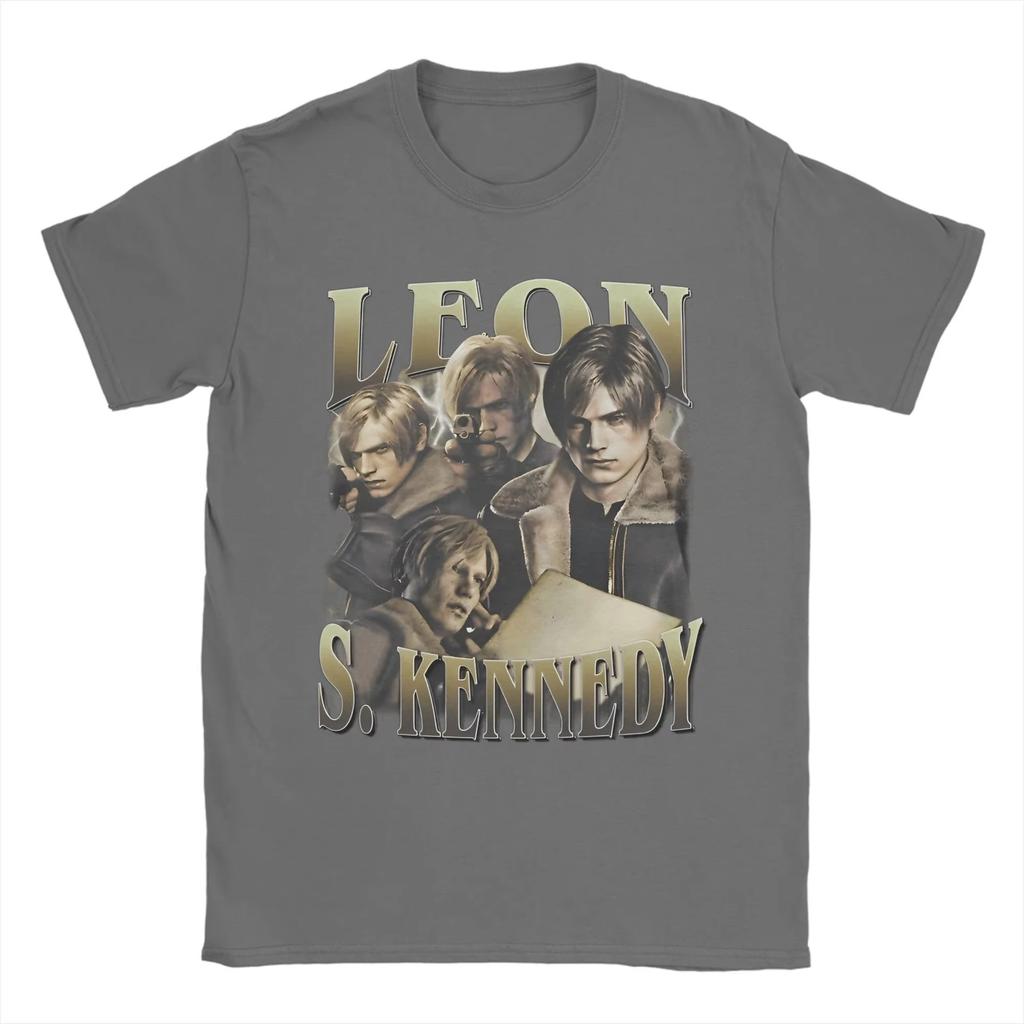 New Special Offer for The Summer of 2025 Leon S Kennedy T-shirt Men's Round-neck Cotton T-shirt Short-sleeved Party Outfit