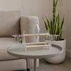 Parrot Play Stand with Cups Wooden Tabletop Bird Perch Compact for Counter
