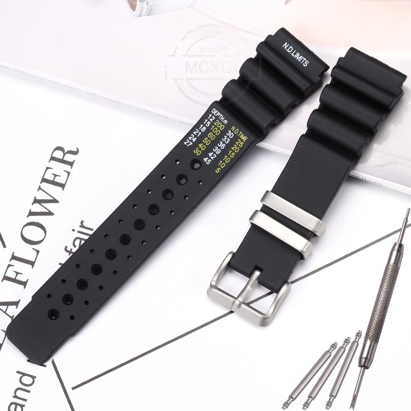 Cinturino in Silicone da 20 22 24mm Per Citizen ND Limits Diver Orologio Water Ghost Accessori Sportivo Impermeabile Cinturino di Ricambio