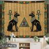 2D Flat - 2D Flat - 2D Flat 1pc Tapestry Egyptian Cat Eye Wall Hanging Sacred Art Home Decor Multi-Size Polyester Background Resistant And Wear-Resist