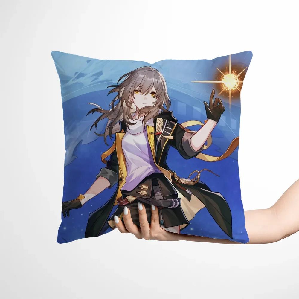 

Декоративные подушки Honkai Star Rail для дивана, подушки для сна, наволочки для кровати, 2 шт., наволочки для подушек, наволочка x 66x66cm фиолетовый