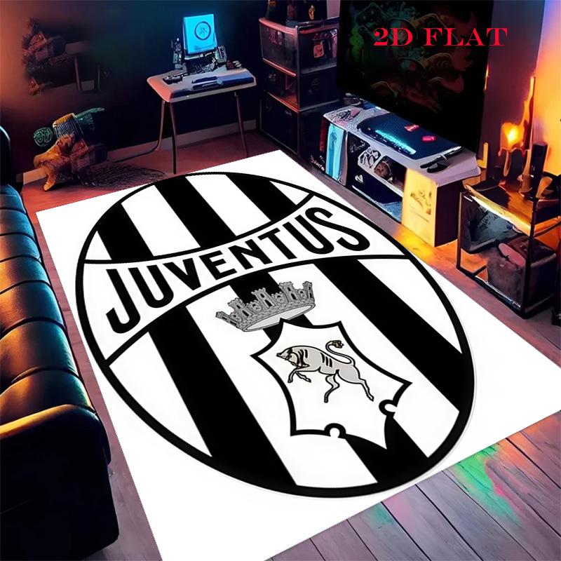 Tappeto Rug Juve per Soggiorno Camera da Letto Casa Decorazione Divano, Tappetino Antiscivolo per Giochi Bambini