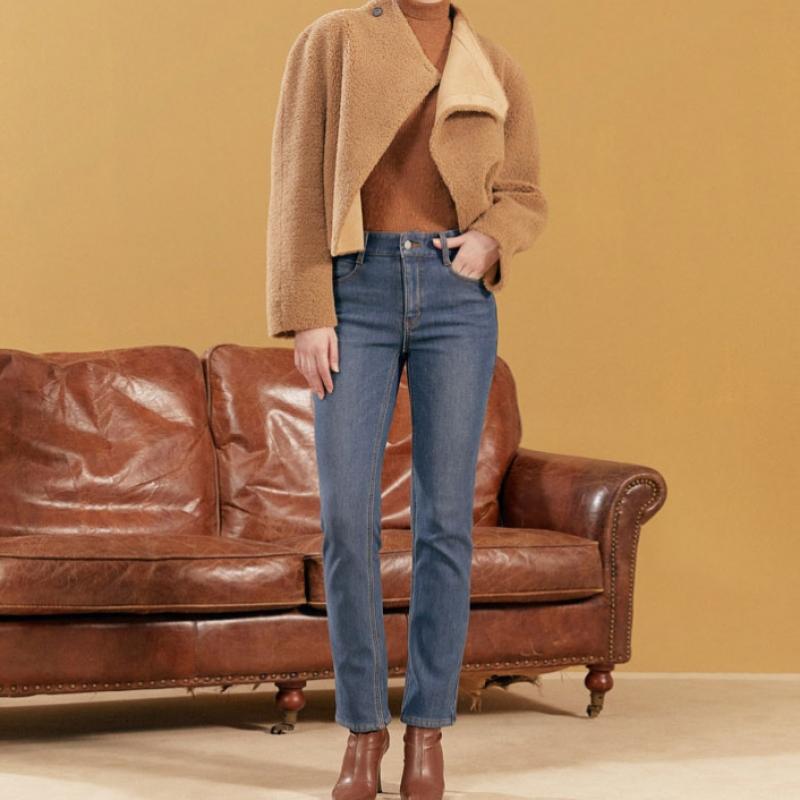 Bang Bang Women S Mink Boa Fleece Lined Bonded jeanS 1+1