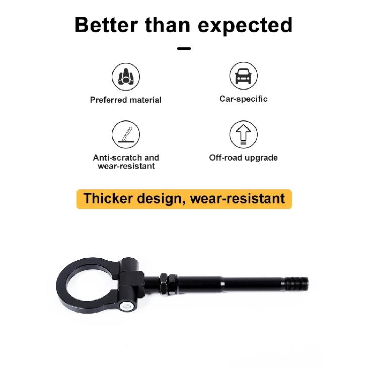 For Subaru WRX Crosstrek 2022-2024 Aluminum Alloy Red Car Forward Trailer Hook Tow Ring Bumper Tow Hook Trim Car Accessories