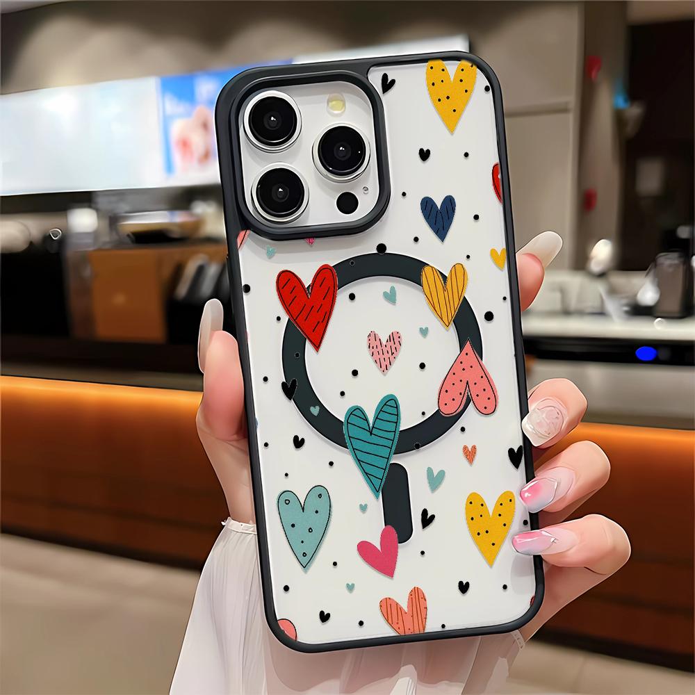Multiple Styles Magnetic Charging Transparent Phone Case For IPhone 17 Air 16Plus 15 14 13 12 Pro Max Anti-Drop Cover Funda