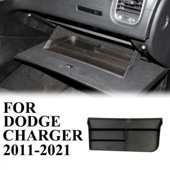 Matte Black inner Glove box ert ABS Organize storage tray for Dodge Charger