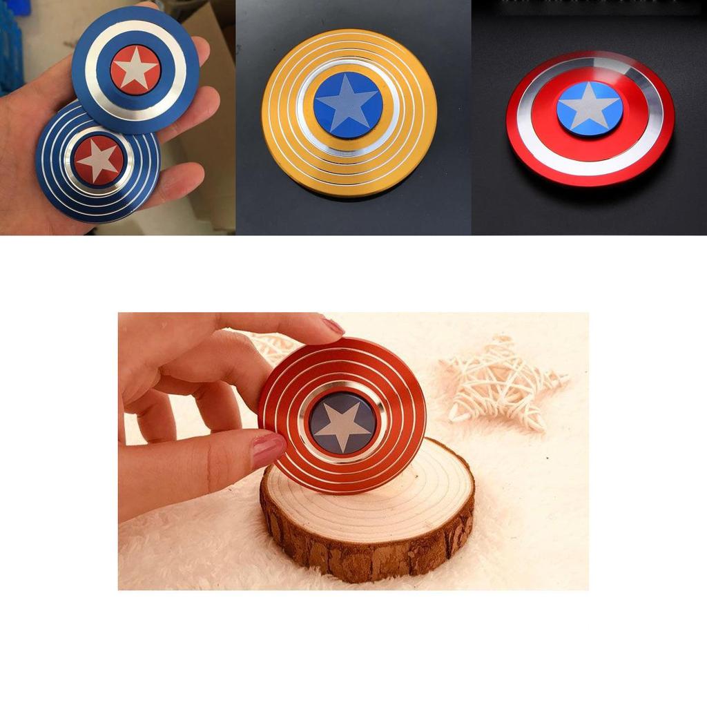 Fidget spinner Captain America aux couleurs vives avec rotation à grande vitesse pour soulager le stress