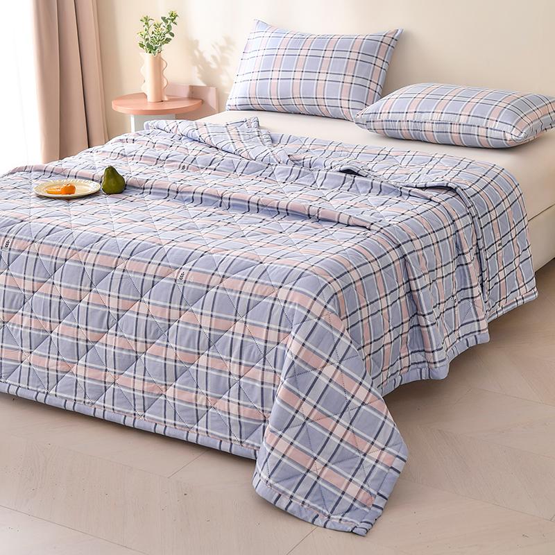 Bonenjoy Soft Quilt Plaid Style Duvet Quilted Summer Blanket Adults Kids Room Comforter edredones Home Bedspread (No Pillowcase)