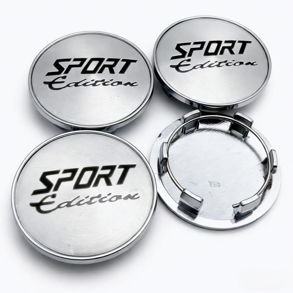 4pcs 69mm ( Clips 56mm ) Sport Edition Logo Emblem Badge Car Wheel Center Caps Rim Hubcaps Wheel Hub Dust Cover Car Accessories