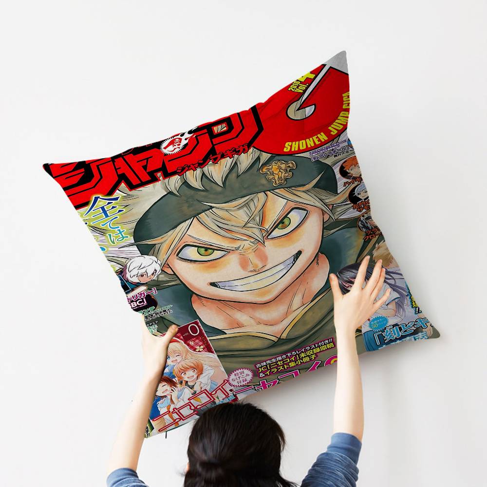 Anime Black Clover Cushion Cover Pillowcase Upholstery Sofa Throw Pillow Home Decor Pillowcas