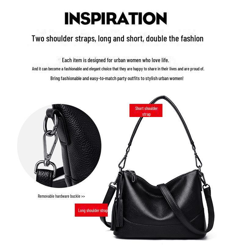 Women's 2022 Fashion Crossbody Bag - Korean Style Soft Leather Shoulder Bag for Middle-aged and Elderly Women