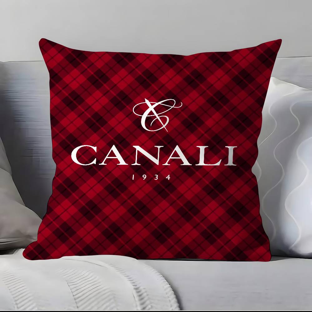 Men's clothing brands C-CANALI Pillow Case Anti-dustmite Pillowcase Invisible zipper silky short plush Sofa cushion cover