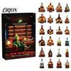 Christmas Home Decor Holiday Advent Calendar, 24 Days Countdown Calendar with Pcs Mini Acrylic Highland Cow/Cat/Green Elf Figures, Collectible