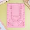 U Shape Bead Design Board Smooth Edge with Clear Scale DIY Jewelry Measuring Tray for Beading Party Group Craft Activities