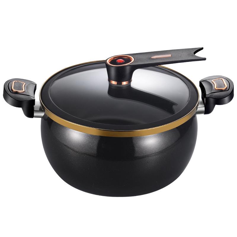 Nueva olla multifuncional de cerámica esmaltada para sopa: Olla de micropresión de gran capacidad para estofado y estofado para uso doméstico