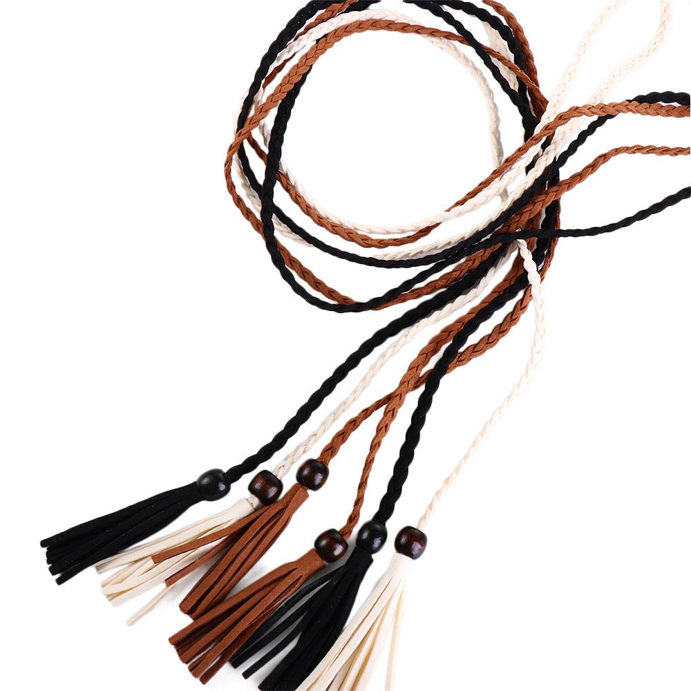 Accessories DIY Thin Belts Ethnic Style Belts Women Waist Chain Waist Rope Braided Tassel Belt