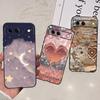 Black Matte Silicone Back Cover For Google Pixel 8A Painting Case Cartoon Lovely Cat Butterfly Flower Bumper Google 8A Soft Etui