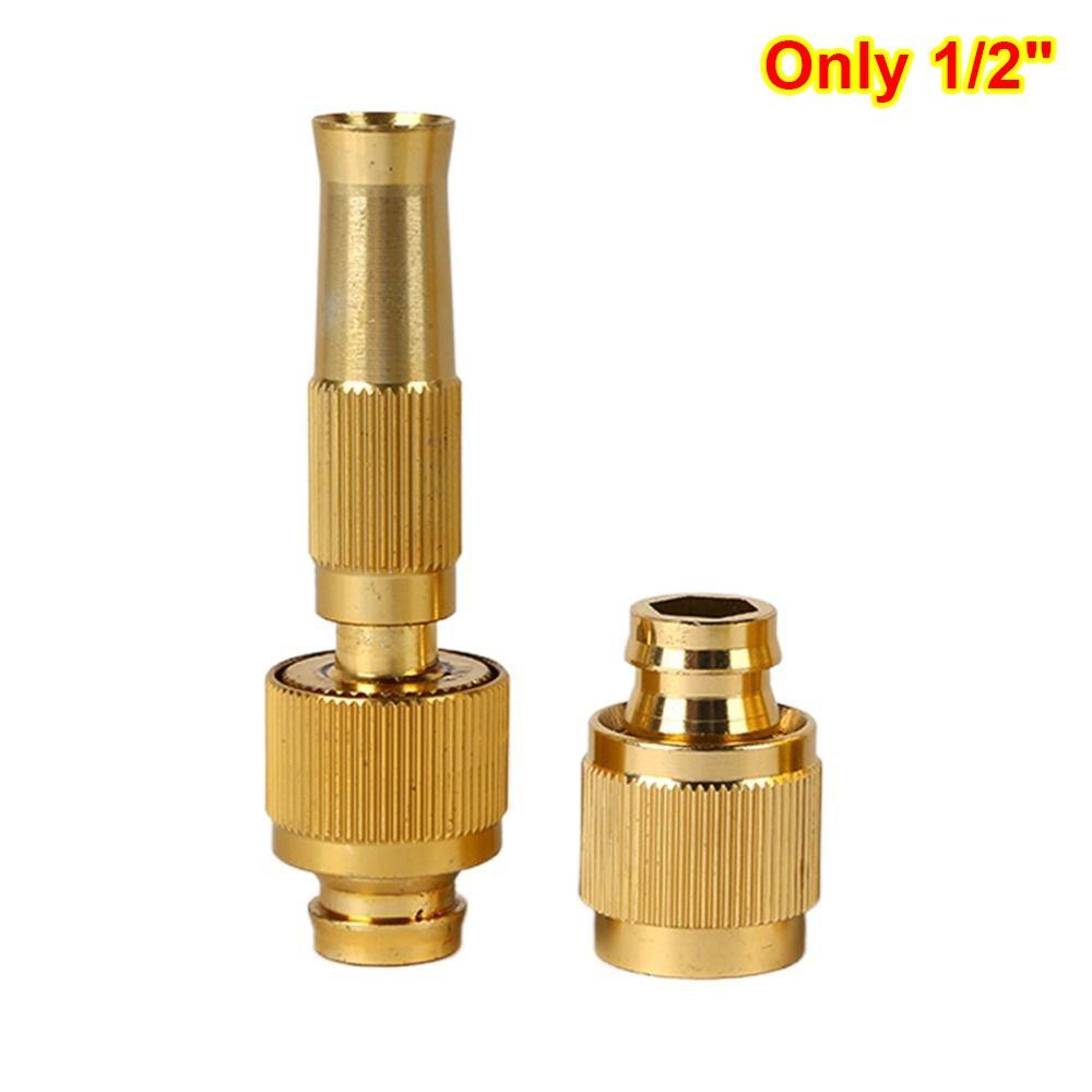 

1Set High Pressure Water Spray Torch Nozzle with Quick-connect Connector 1/2 3/4 Washing Machine Nozzle Brass Plating