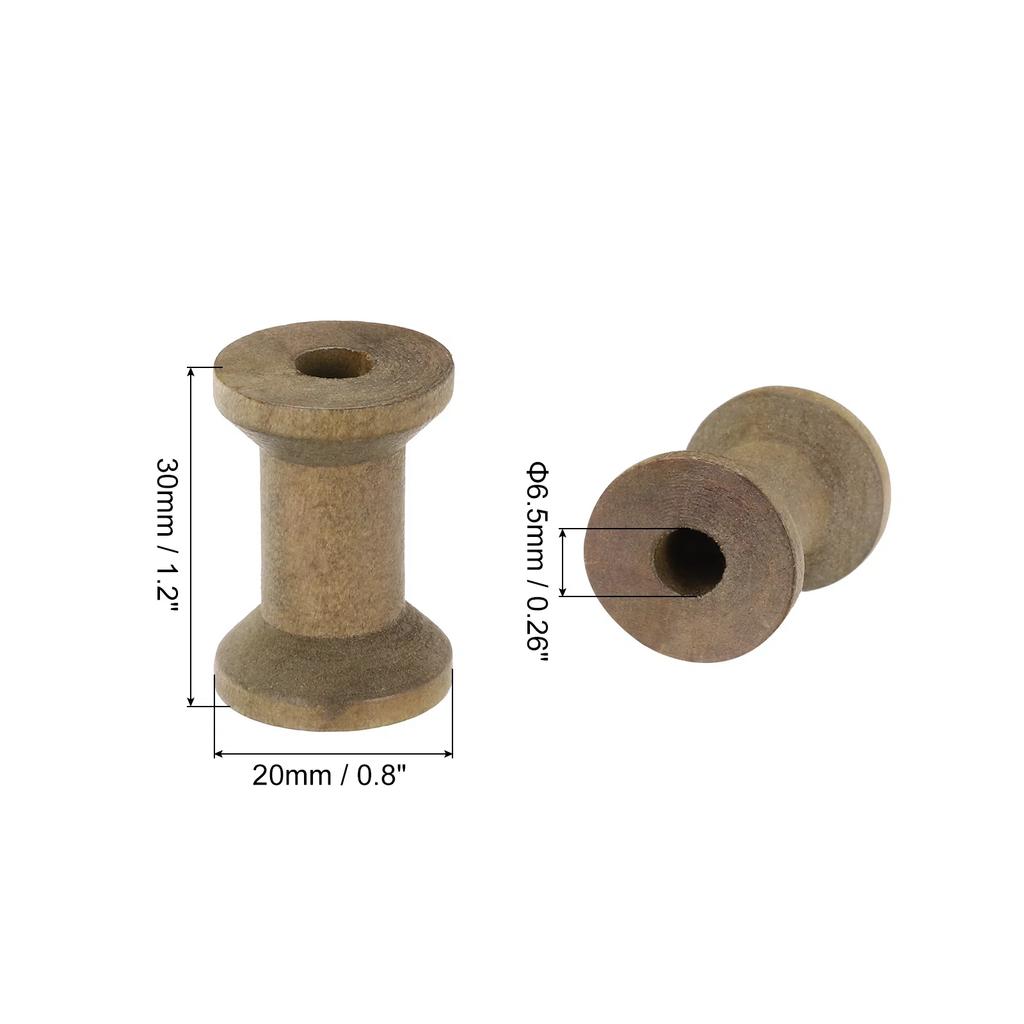 10/20/40pcs Wooden Empty Spools Unfinished Wood Sewing Thread Spool Natural Wire Weaving Bobbins for Crafts Embroidery Tools DIY