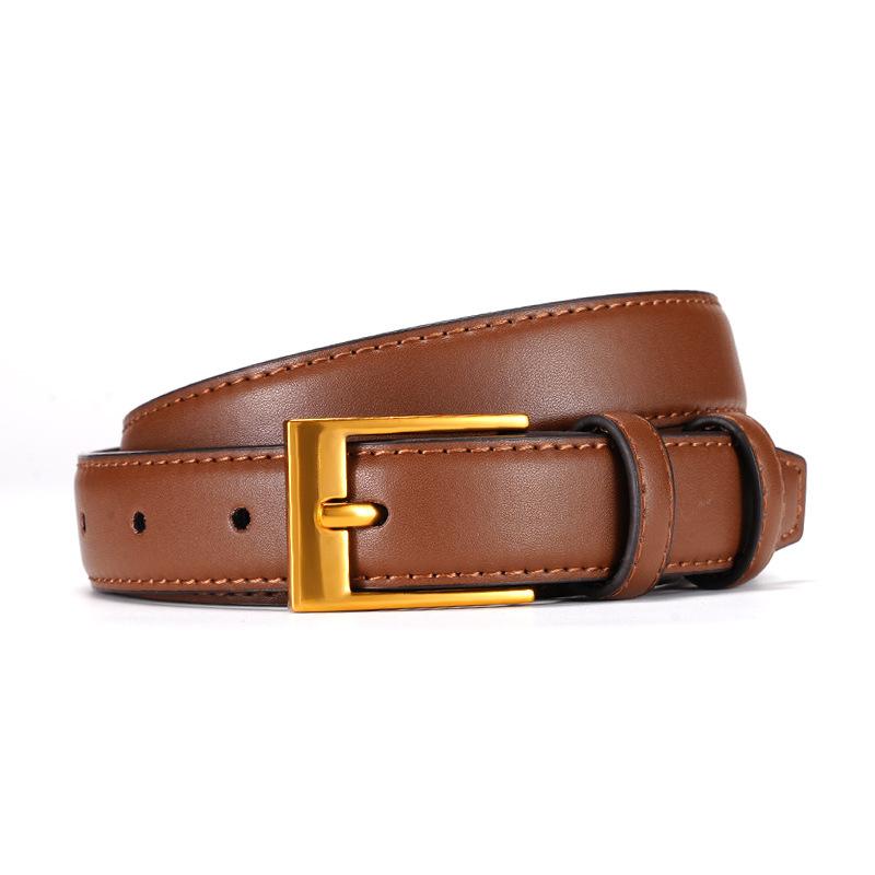 A New Trend In Fashion for Women: A Slimming Formal Belt with A Pin Buckle, A Versatile Korean-style Women's Belt