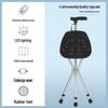 Elderly Non-Slip Folding Cane Stool with Light - Portable Lightweight Hiking Aid