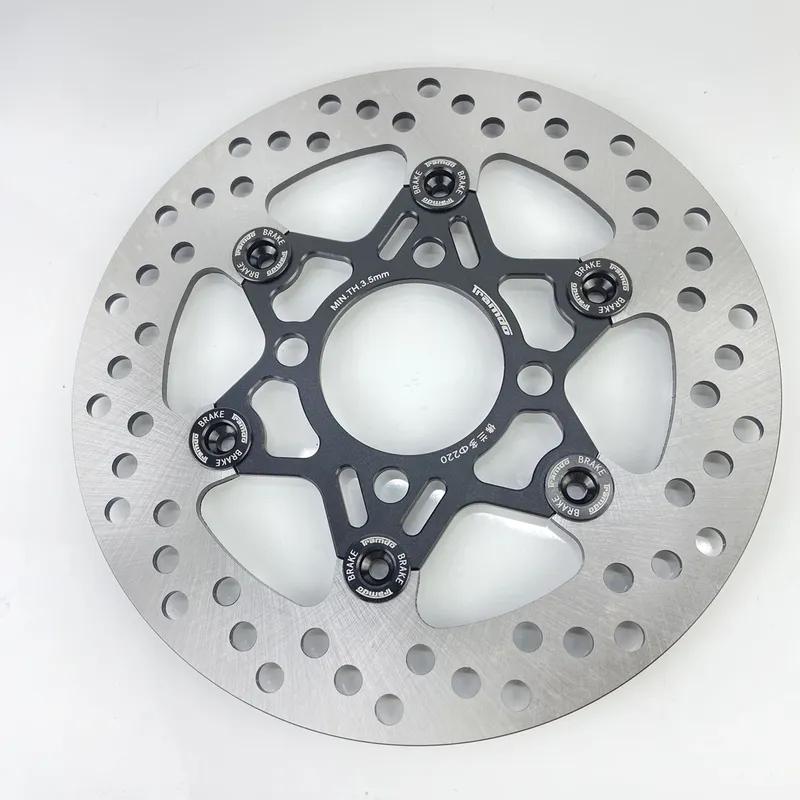 220mm Rotor Motorcycle Brake Disc Front Disc Brake Hole Pitch 55mm Universal 4 holes Aluminum alloy Floating disk
