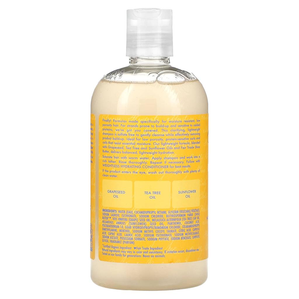 SheaMoisture, Traubenkernöl und Teebaumöl, geringe Porosität, schwereloses, feuchtigkeitsspendendes Shampoo, 13 fl oz (384 ml)