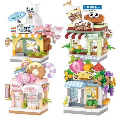 Street View Reštaurácia Dezert Káva Domáce zviera Ovocinárstvo Model Stavebné kocky Jedlo Dom Tehly Dievčenský darček Hračky pre deti Deti