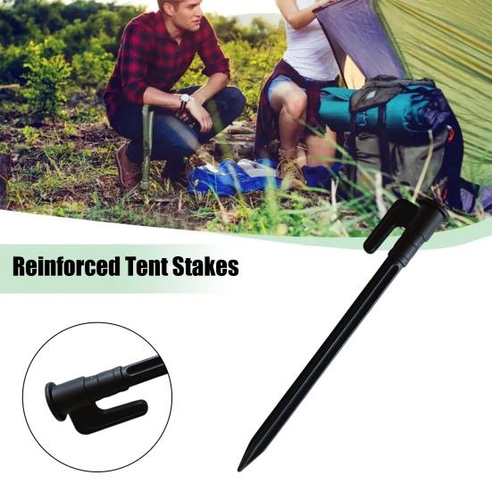 Yousheng 10Pcs Camping Tent Stake Heavy Duty Multi-functional Outdoor Garden Yard Patio Lawn Tarp Canopy Windproof Ground Spike Tent Peg