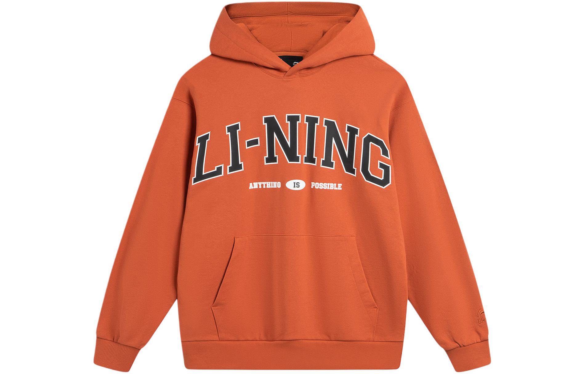 Li Ning Weekend Youth Sweatshirt Unisex Sunshine Dirty Orange AWDU781-5 XS