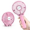 Wasuka Mini Handheld Fan, Portable USB Rechargeable Hand Held Fan Foldable Small Desk Fan, 3 Speeds Battery Operated Electric Powered Fan Personal De