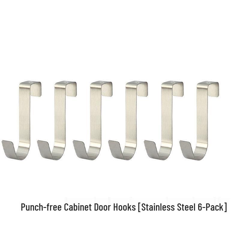 No-Drill Silent Wrought Iron Over-Door Clothes Hook & Storage Rack