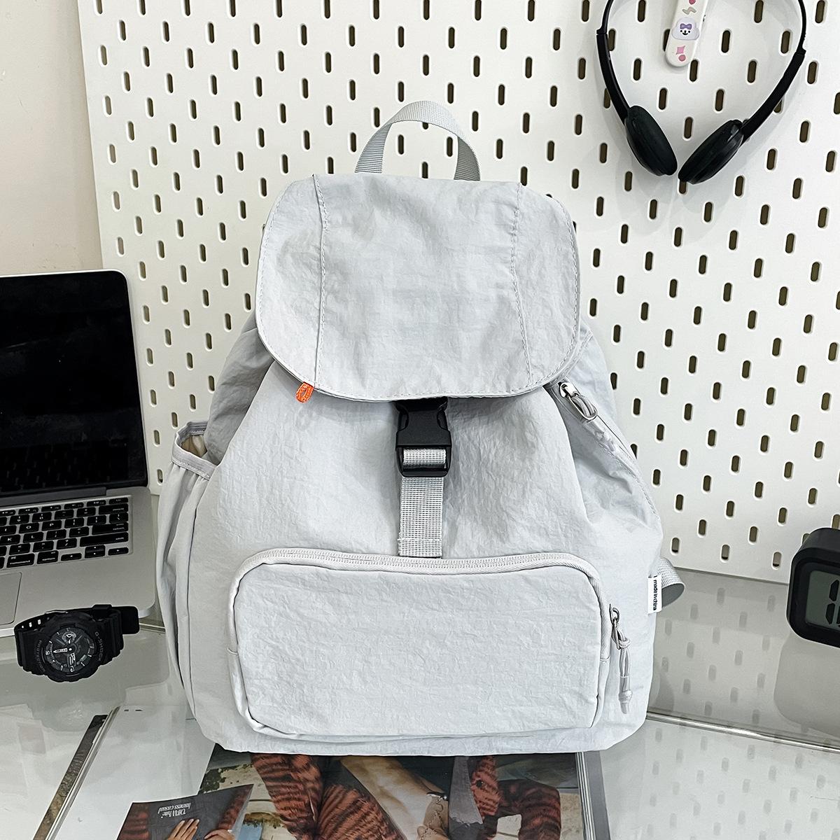 New Korean casual simple style backpack small backpack female travel light travel student schoolbag female серый