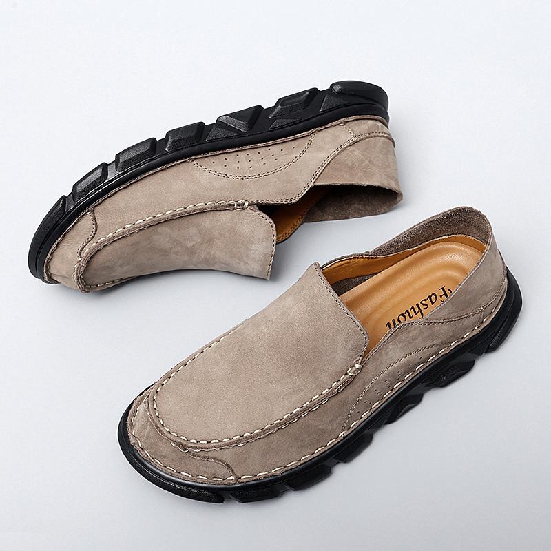 Genuine Leather Mens Shoes Antiskid Men Casual Shoes Breathable Loafers Handmade Sneakers New Comfortable Flats Driving Footwear