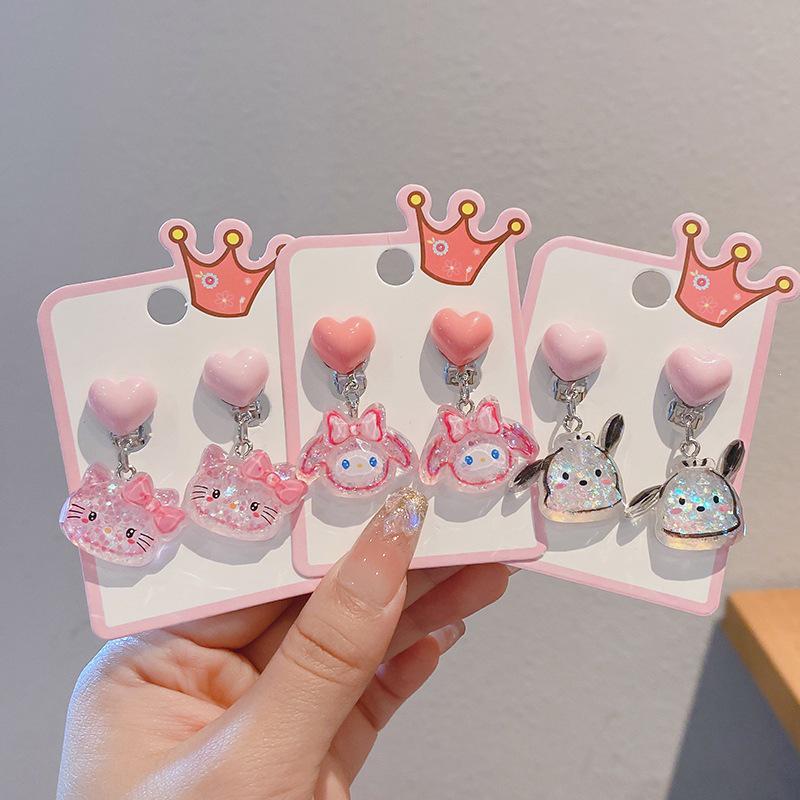 Pain-Free Dopamine Sanrio Princess Ear Clip for Girls – No Piercing Required