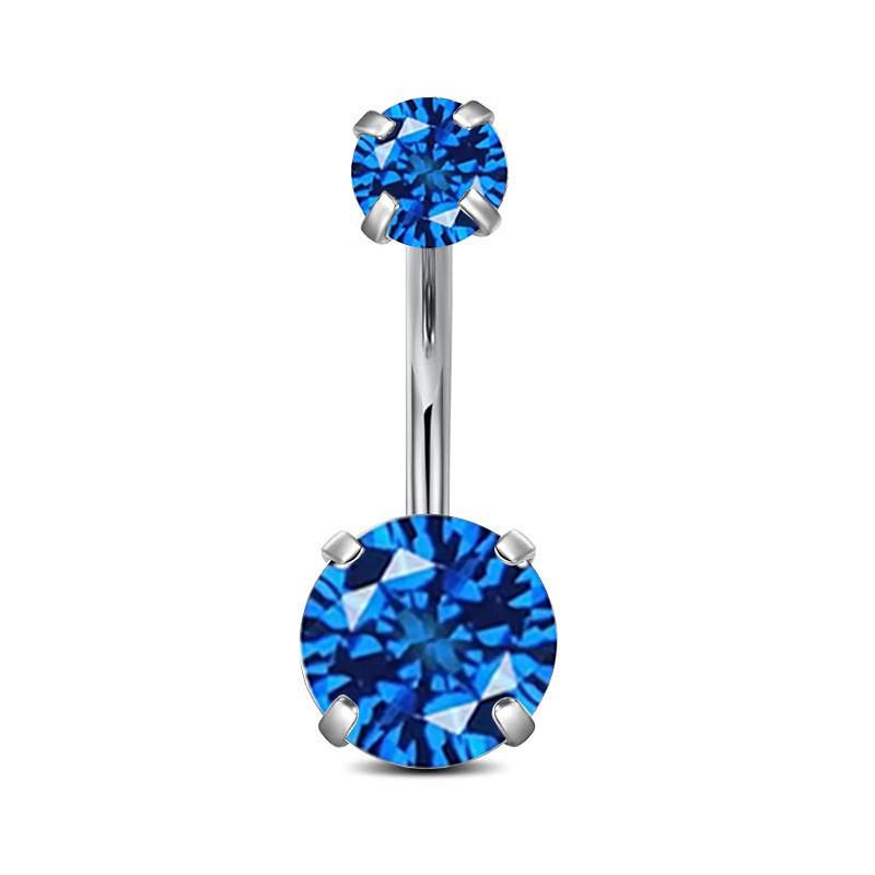 Titanová slitina G23 Dvojitý kroužek na pupík