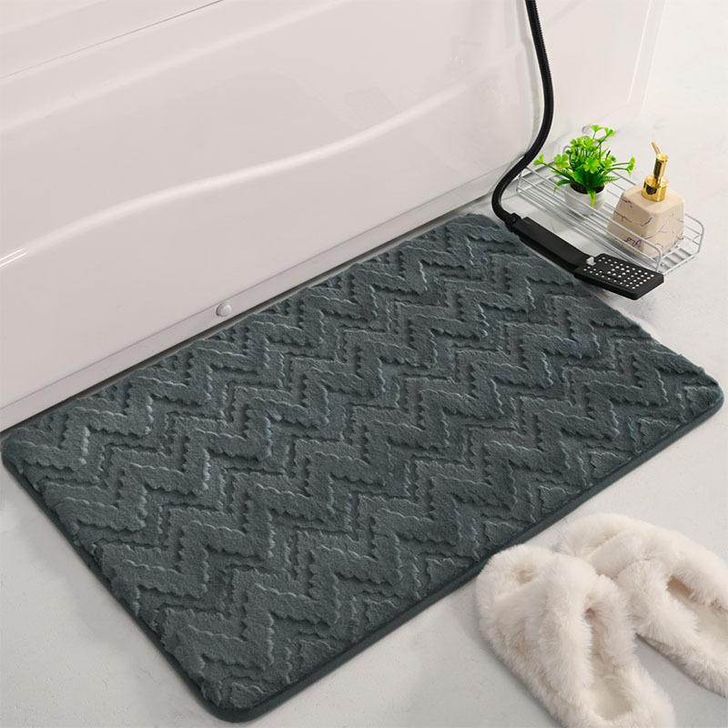 

Абсорбирующий коврик для ванной из искусственного меха кролика, коврик для входной двери, высококачественный утолщенный противоскользящий коврик, прикроватный коврик для ног 40*60cm