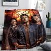 1PC Supernatural Print Flannel Blanket, High Quality All Seasons, Home Decor, Warmth and Comfort, Perfect for Christmas Gifts