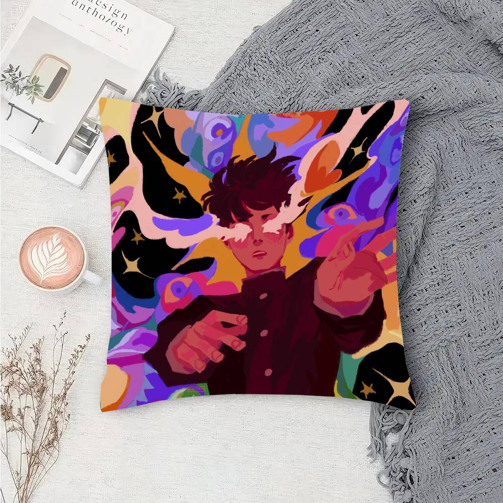 

Shigeo Kageyama Manga Mob Psycho 100 Pillow Case Sofa Cushion Cover Room Home Decoration 12x12Inch