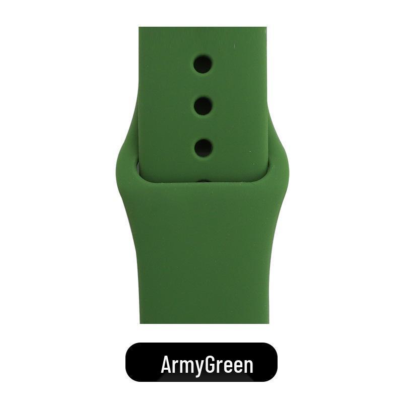 Apple Classic Solid Silicone Strap for iWatch 9/Ultra – Durable Solid Color Band