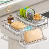 Stainless Steel Soap Rack Kitchen Bathroom Sink Shelf W Drainage Tray Rust-resistant Saver Basket For Kitchen Bathroom Accessory