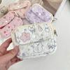 Kawaii Floral Coin Purse Cartoon Printing Mini Canvas Storage Bag  Outdoor
