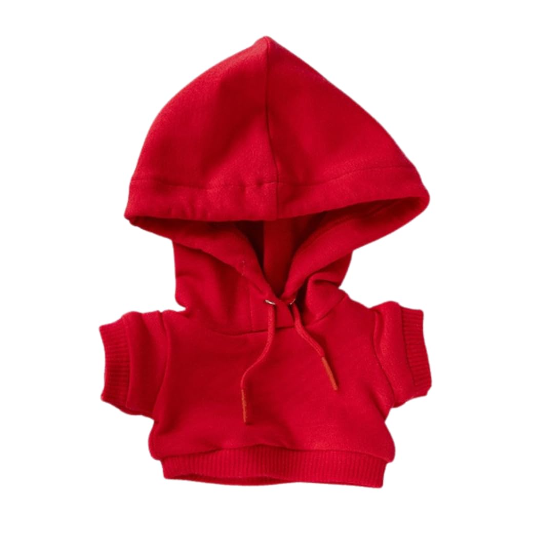 

ateena Plush Toy Clothes, 10cm-15cm, Mini Plushie, Favorite Character Plushie, Mini Doll, Dress-up Clothes, Doll, Fan Activity, Hoodie A (Red, 15cm)