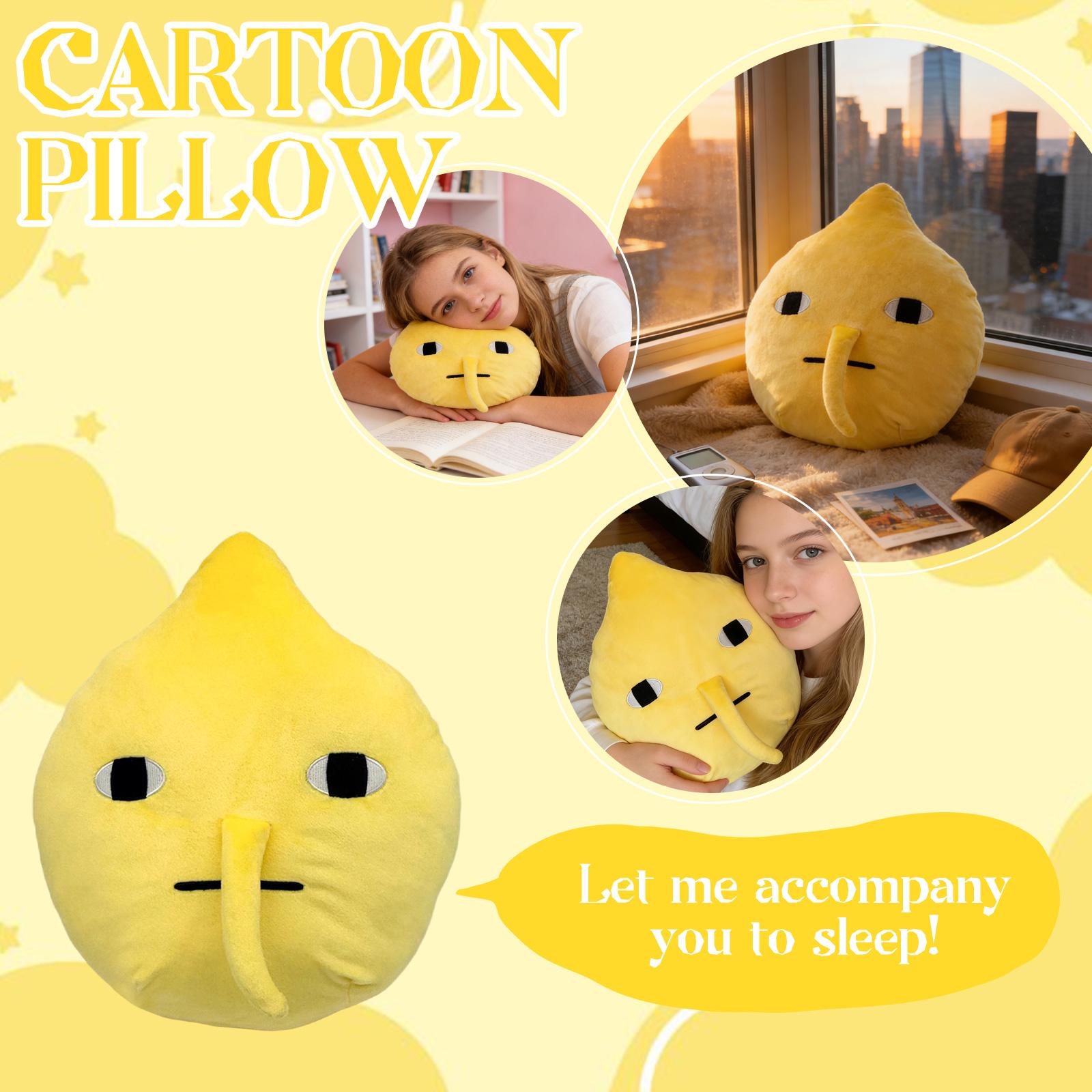 Funny Lemon Head Pillow Blanket | 2-in-1 Plush Pillow + -Conditioning Blanket One Size жёлтый