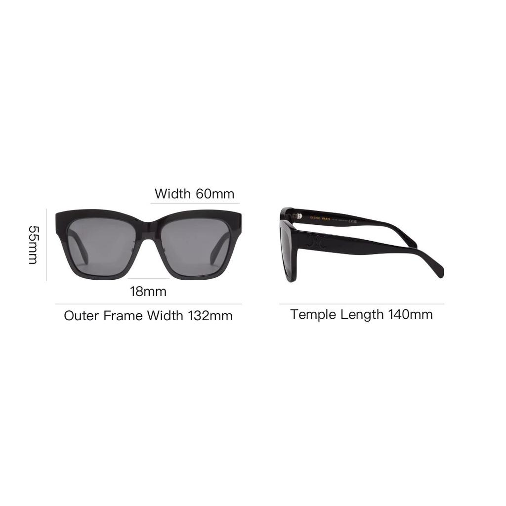 Celine Irregular Shape Sunglasses With Mirror Leg Pattern Design Women sunglasses Multicolor CL40235F