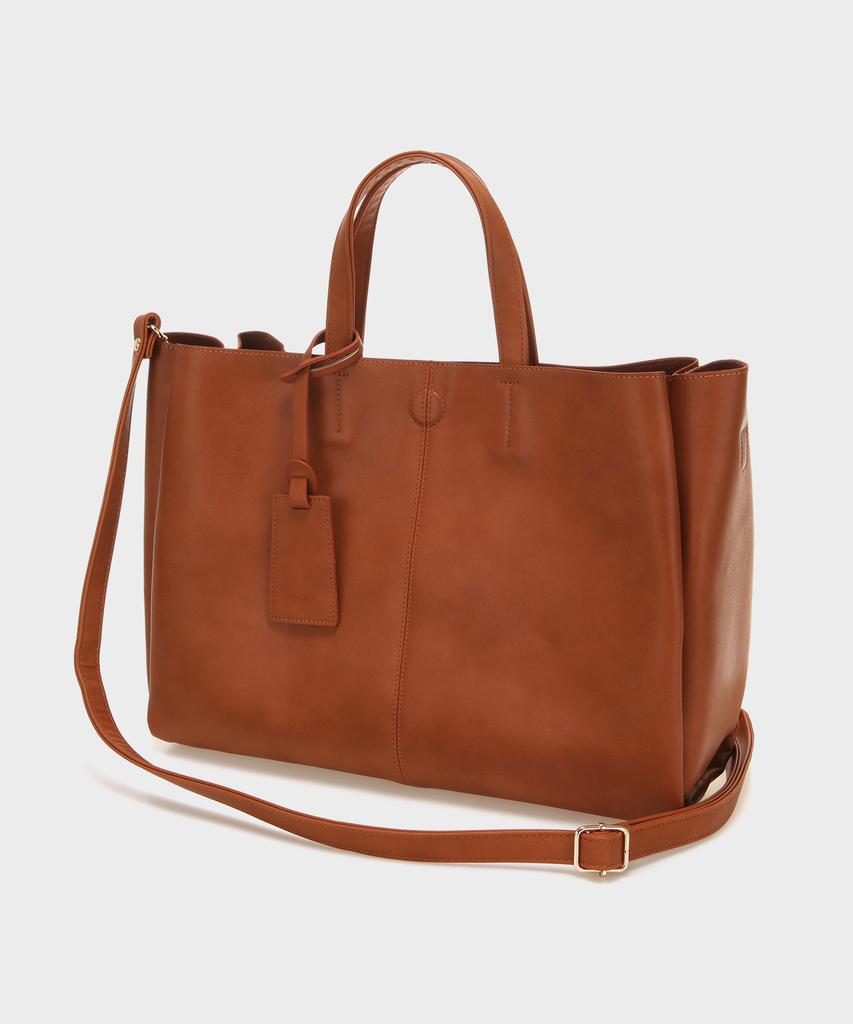 Studio Saera Jumbo Modern Tote Bag H16H276 Tan