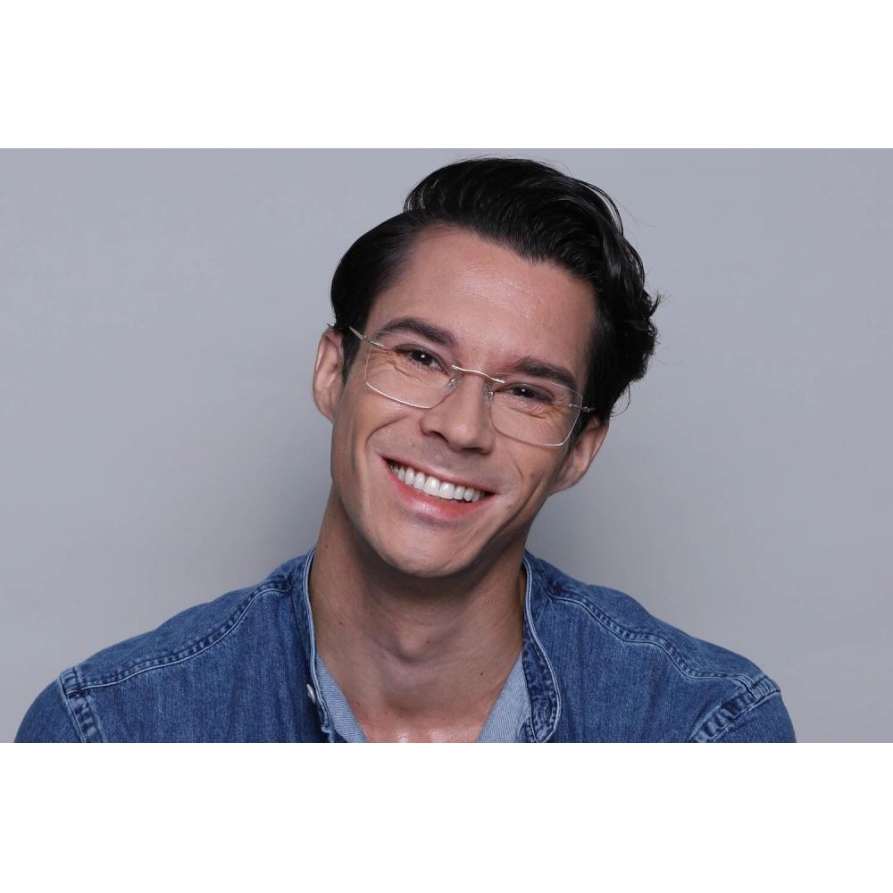 Rimless Square Gold Smartbuy Collection Watson Asian Fit 984d Fashion Unisex Eyeglasses