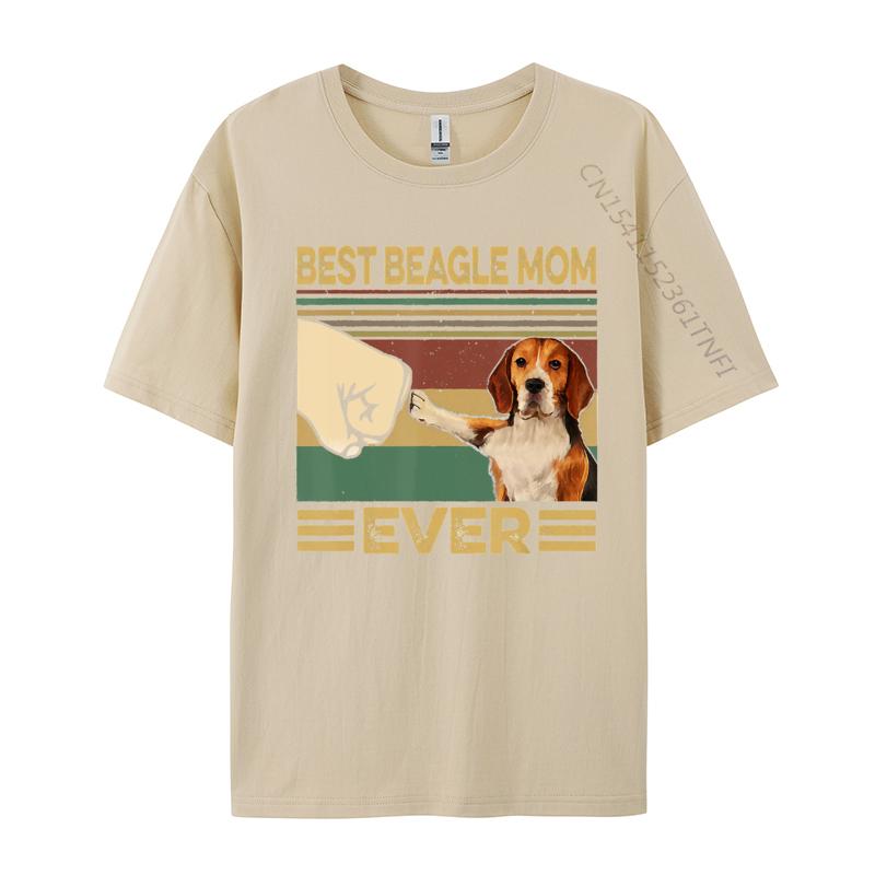 Best Beagle Mom Ever Tshirt Cotton Mens T Shirts Tops Tees Retro Printed Hot Sale Top Quality 3xl Men Clothing